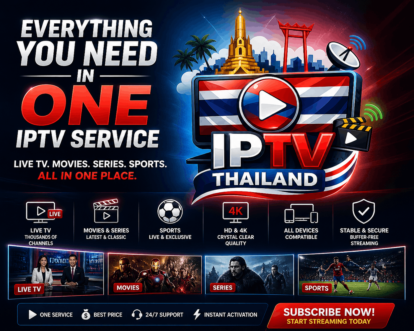 IPTV Thailand - Watch worldwide channels on all your devices